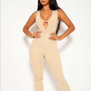 Tan jumpsuit